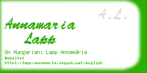 annamaria lapp business card